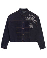 Boredom Kills Spider Pearl Denim Jacket Black
