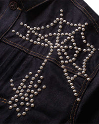 Boredom Kills Spider Pearl Denim Jacket Black