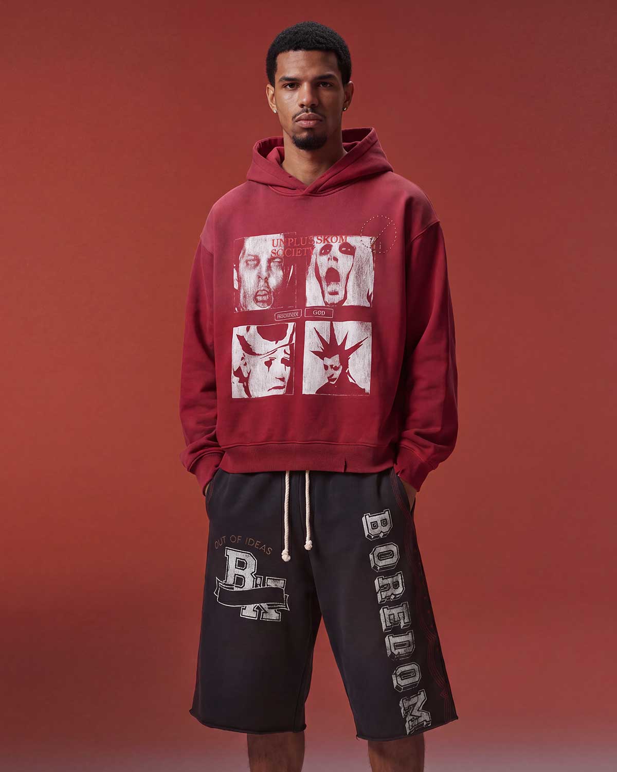 Boredom Kills Unplug Hoodie Red