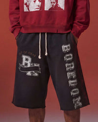 Boredom Kills Collegiate Sweatshorts Vintage Black