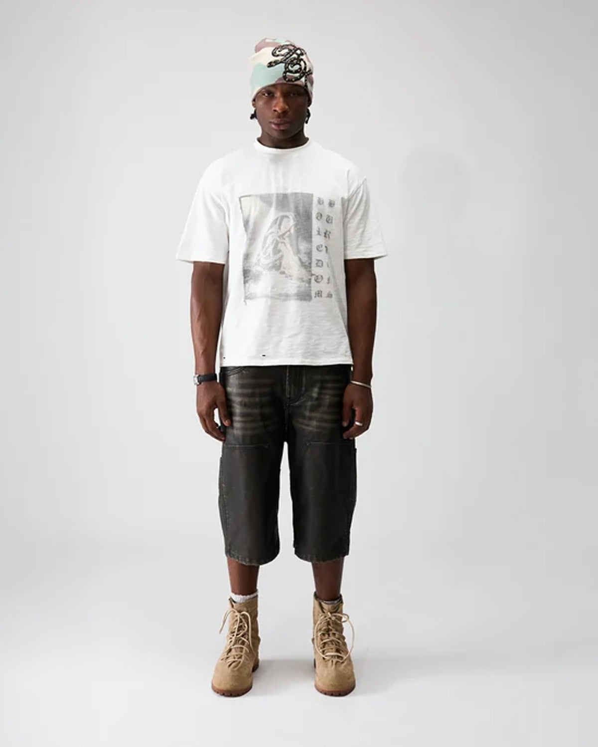 Boredom Kills Washed Up Tee White