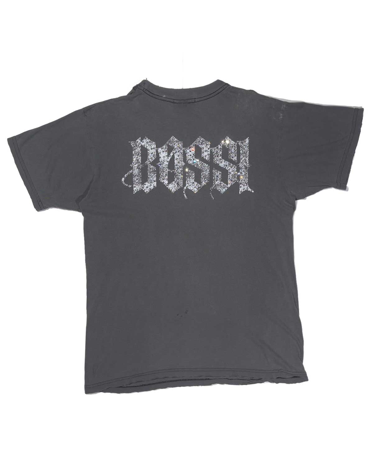 Bossi Vintage Rhinestone  Skull Tee Black