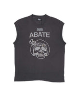 Bossi Vintage Rhinestone Sleeveless Tee Black