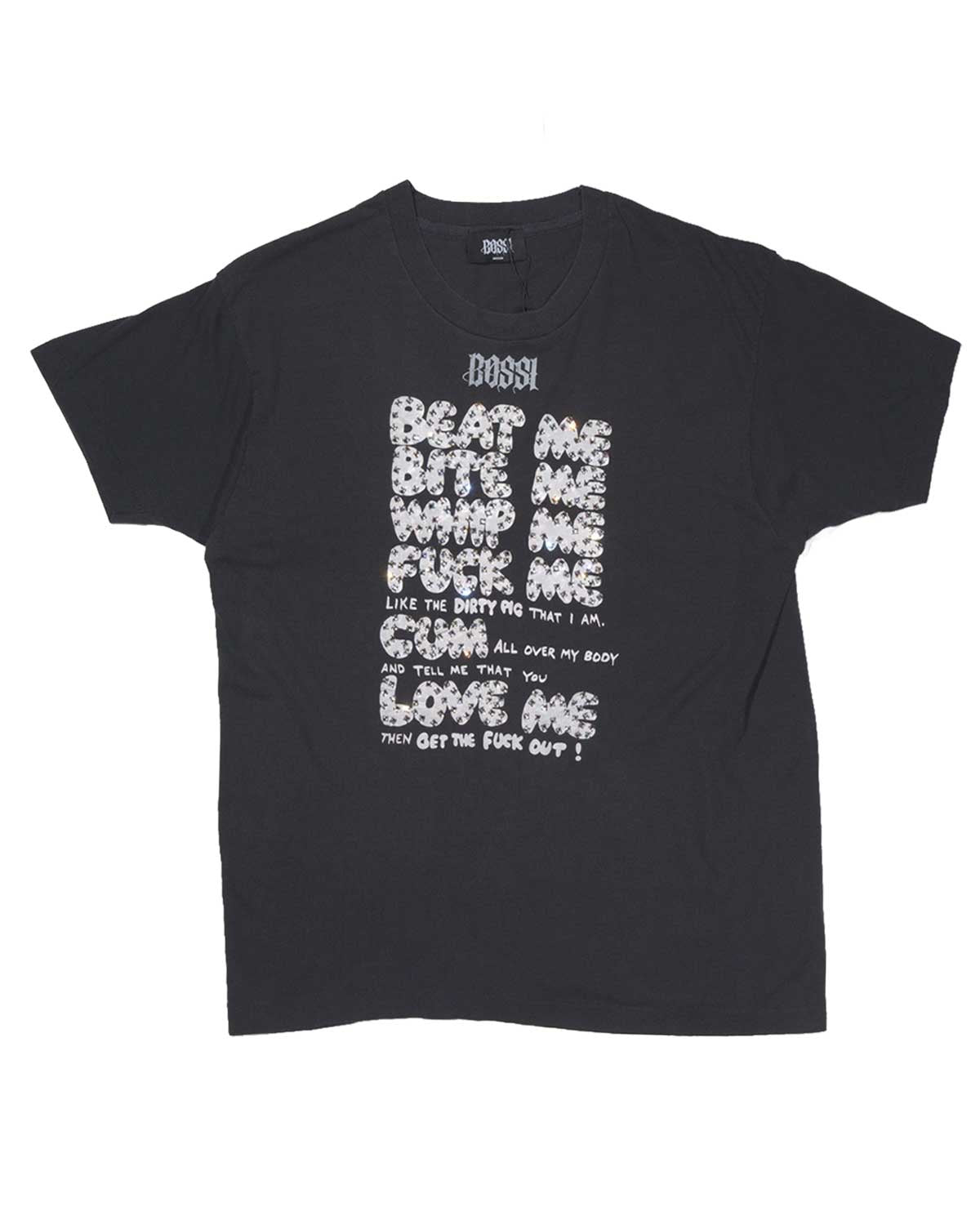 Bossi Vintage Rhinestone Tee Black