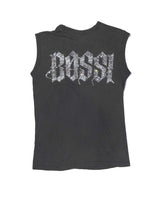 Bossi Vintage Rhinestone Sleeveless Tee Black