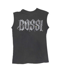 Bossi Vintage Rhinestone Sleeveless Tee Black