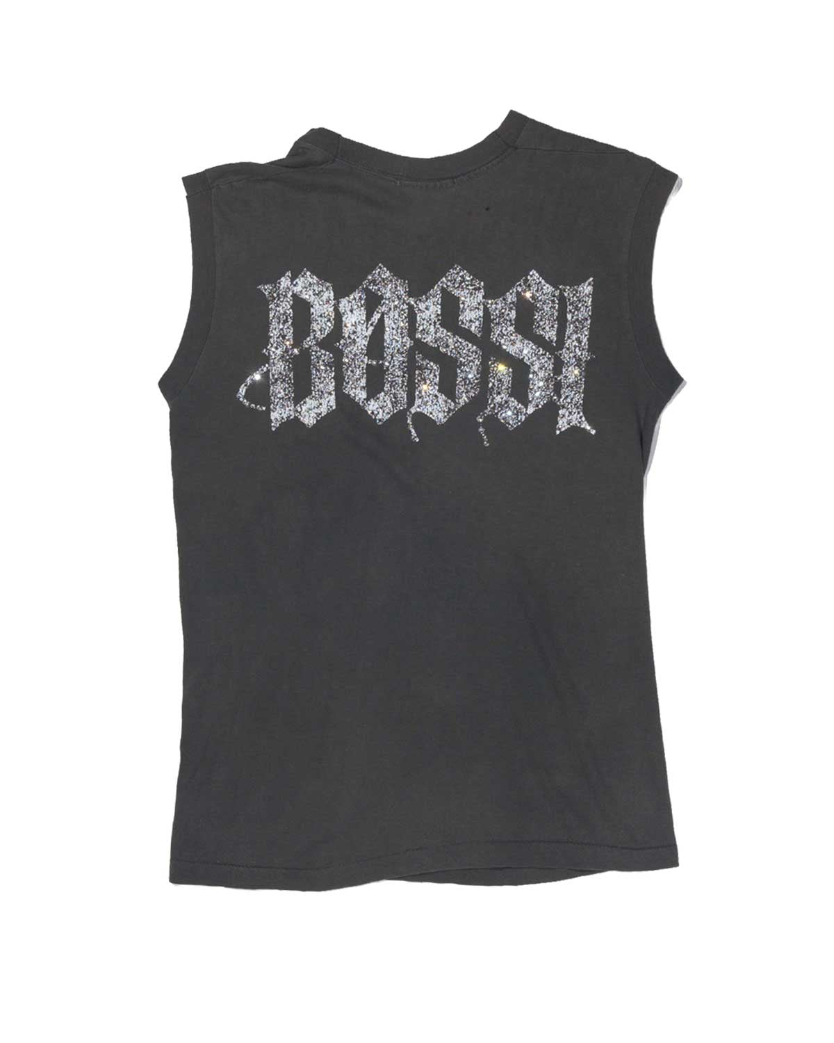 Bossi Vintage Rhinestone Sleeveless Tee Black