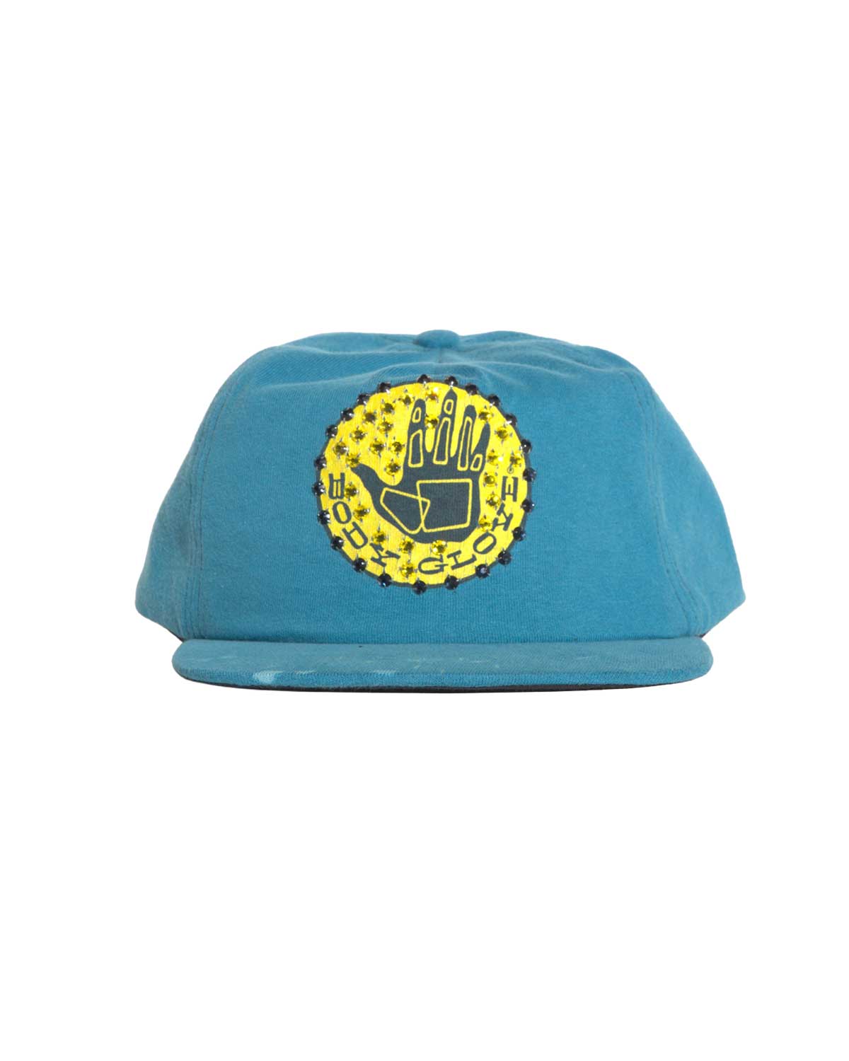 Bossi Vintage Rhinestone Snapback Hat Blue/Yellow