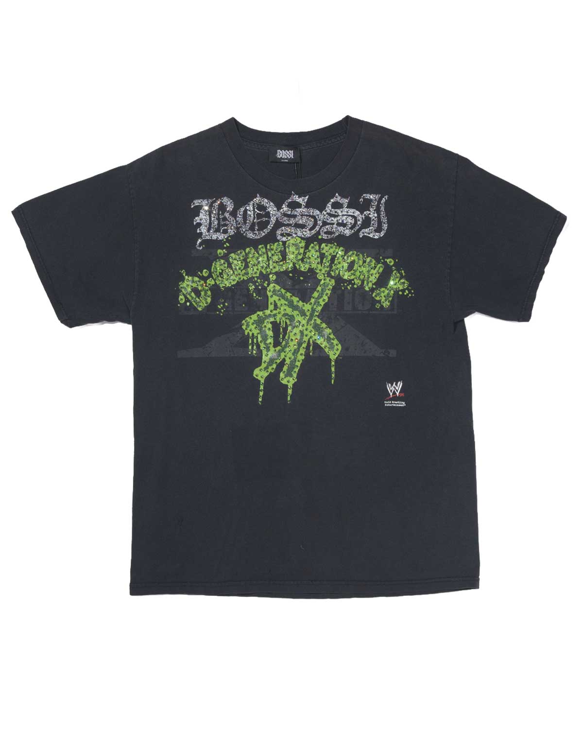 Bossi Vintage Rhinestone D-Generation X WWE Tee Black/Green