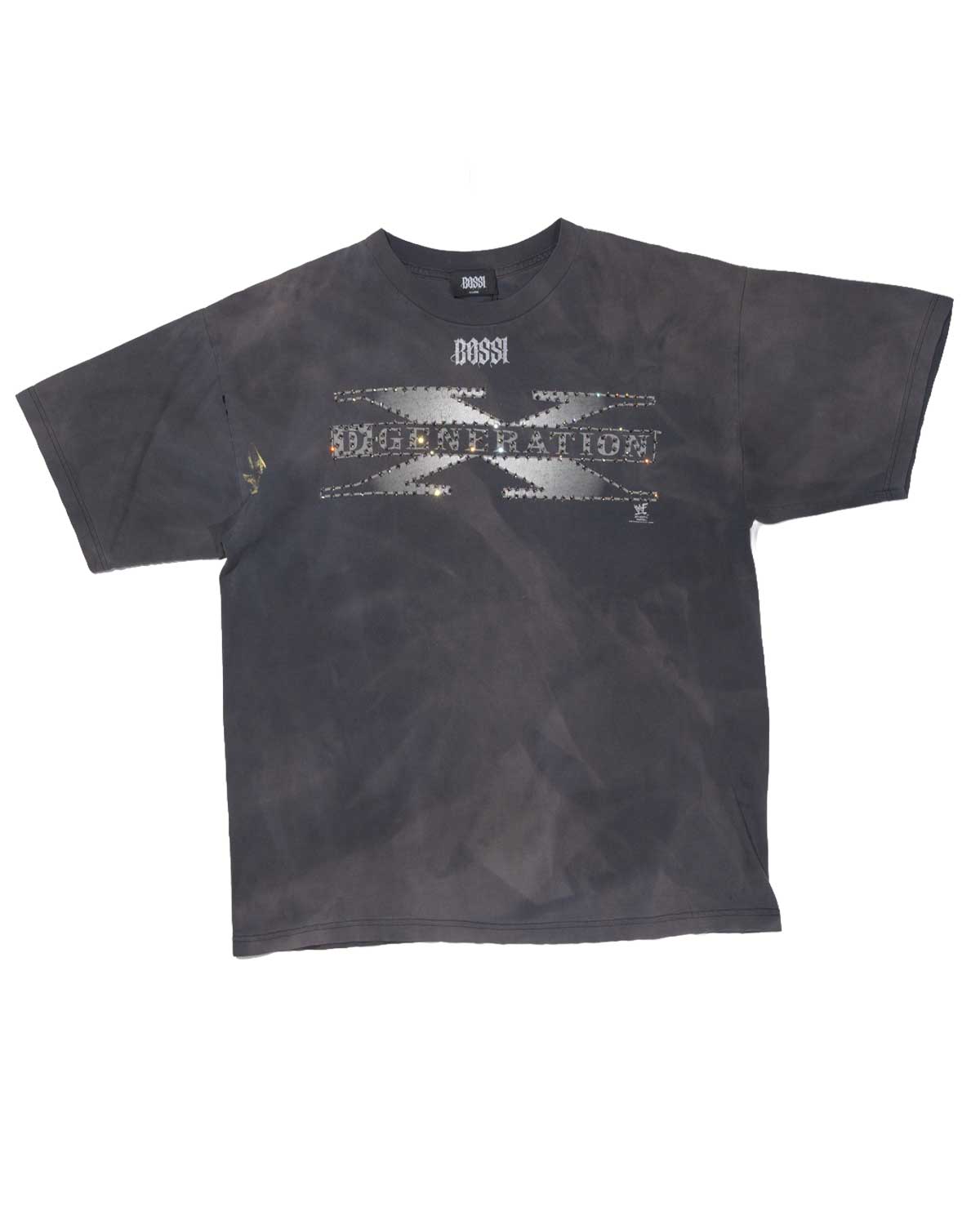 Bossi Vintage Rhinestone D-Generation X WWE Tee Faded Black