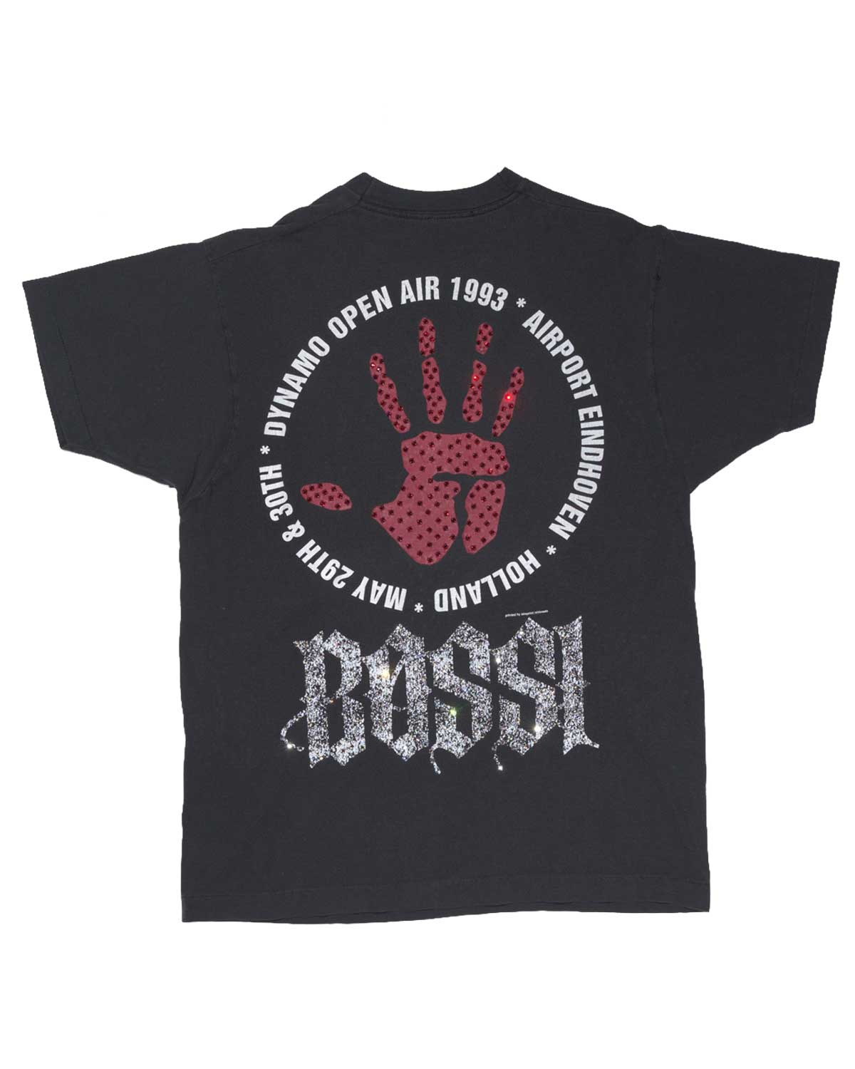 Bossi Vintage Rhinestone Tee Black