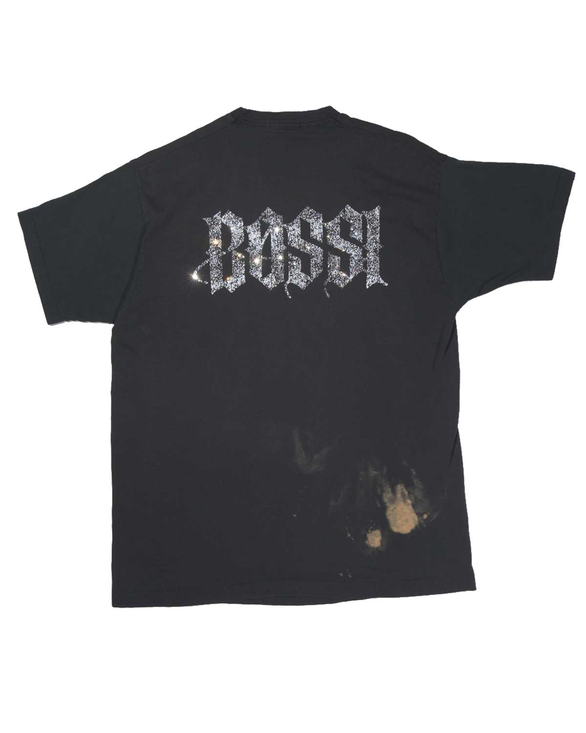 Bossi Vintage Rhinestone Fallen Angel Tee Black