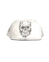 Bossi Vintage Rhinestone Snapback Hat White