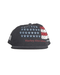Bossi Vintage Rhinestone Snapback Hat Black