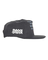 Bossi Vintage Rhinestone Snapback Hat Black
