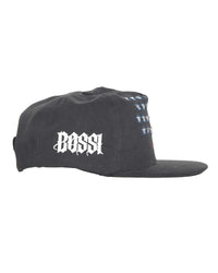 Bossi Vintage Rhinestone Snapback Hat Black