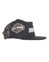 Bossi Vintage Rhinestone Snapback Hat black