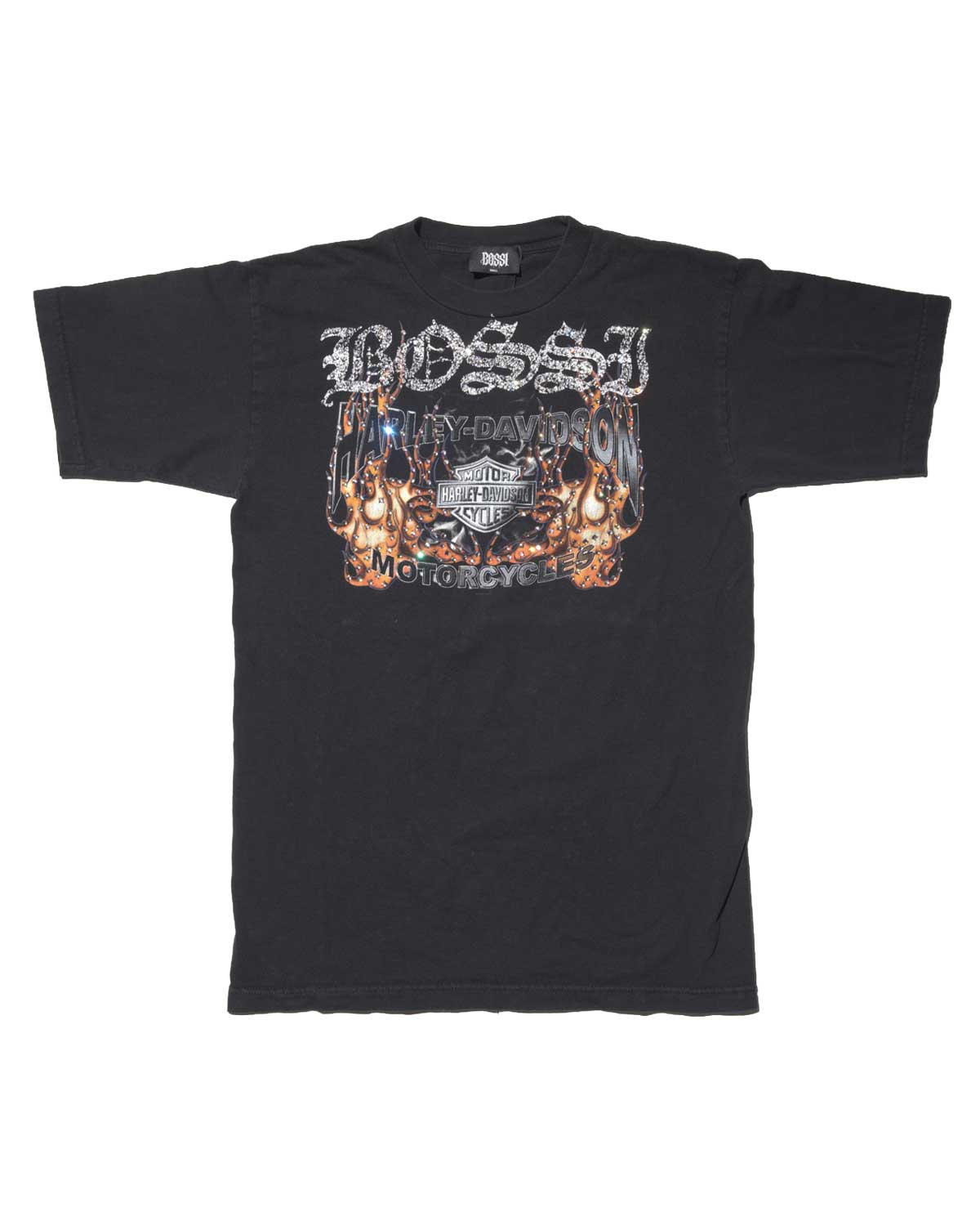 Bossi Vintage Rhinestone Tee Black