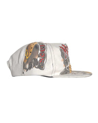 Bossi Vintage Rhinestone Snapback Hat White