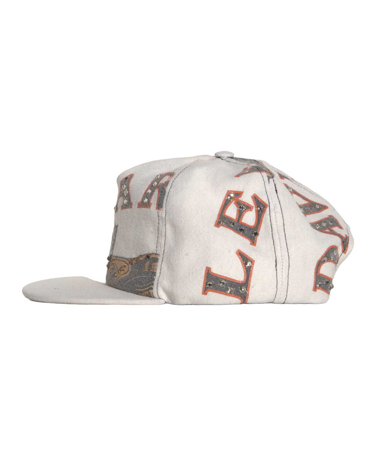 Bossi Vintage Rhinestone Hat White/Orange