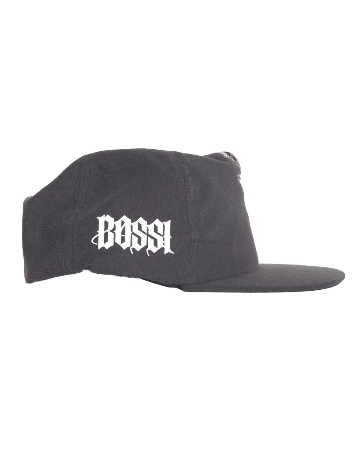 Bossi Vintage Rhinestone Snapback Hat Black