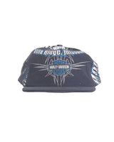 Bossi Vintage Rhinestone Snapback Hat Navy