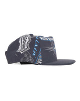 Bossi Vintage Rhinestone Snapback Hat Navy