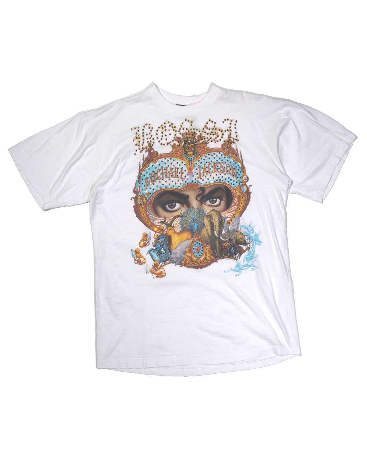 Bossi Vintage Rhinestone Michael Jackson Tee White