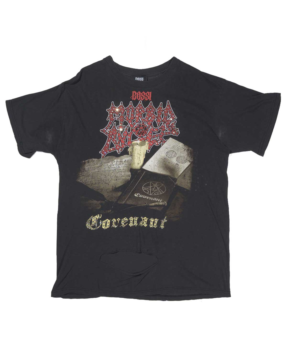 Bossi Vintage Rhinestone Morbid Angel Covenant Tee Black
