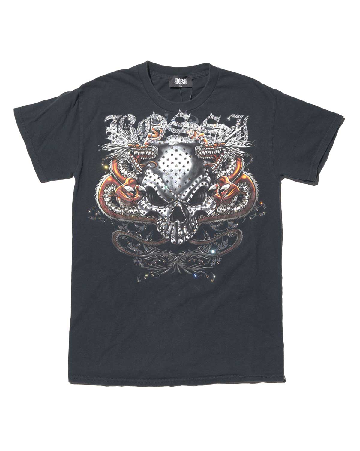 Bossi Vintage Rhinestone Tee Black