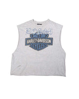 Bossi Vintage Rhinestone Sleeveless Tee Grey
