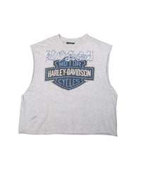 Bossi Vintage Rhinestone Sleeveless Tee Grey