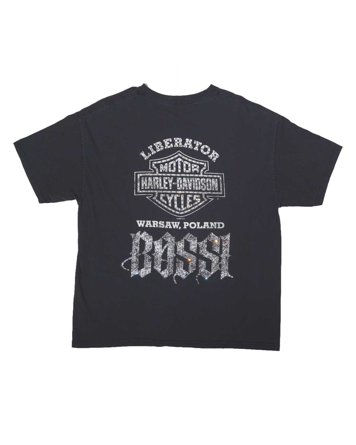 Bossi Vintage Rhinestone Tee Black
