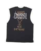 Bossi Vintage Rhinestone Sleeveless Tee Black