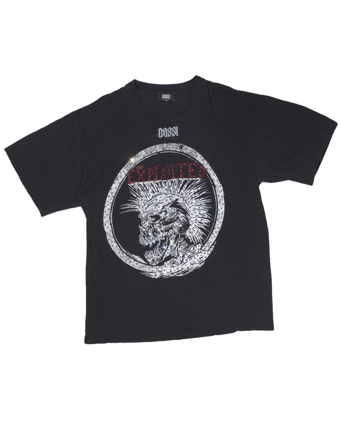 Bossi Vintage Rhinestone The Exploited Tee Black