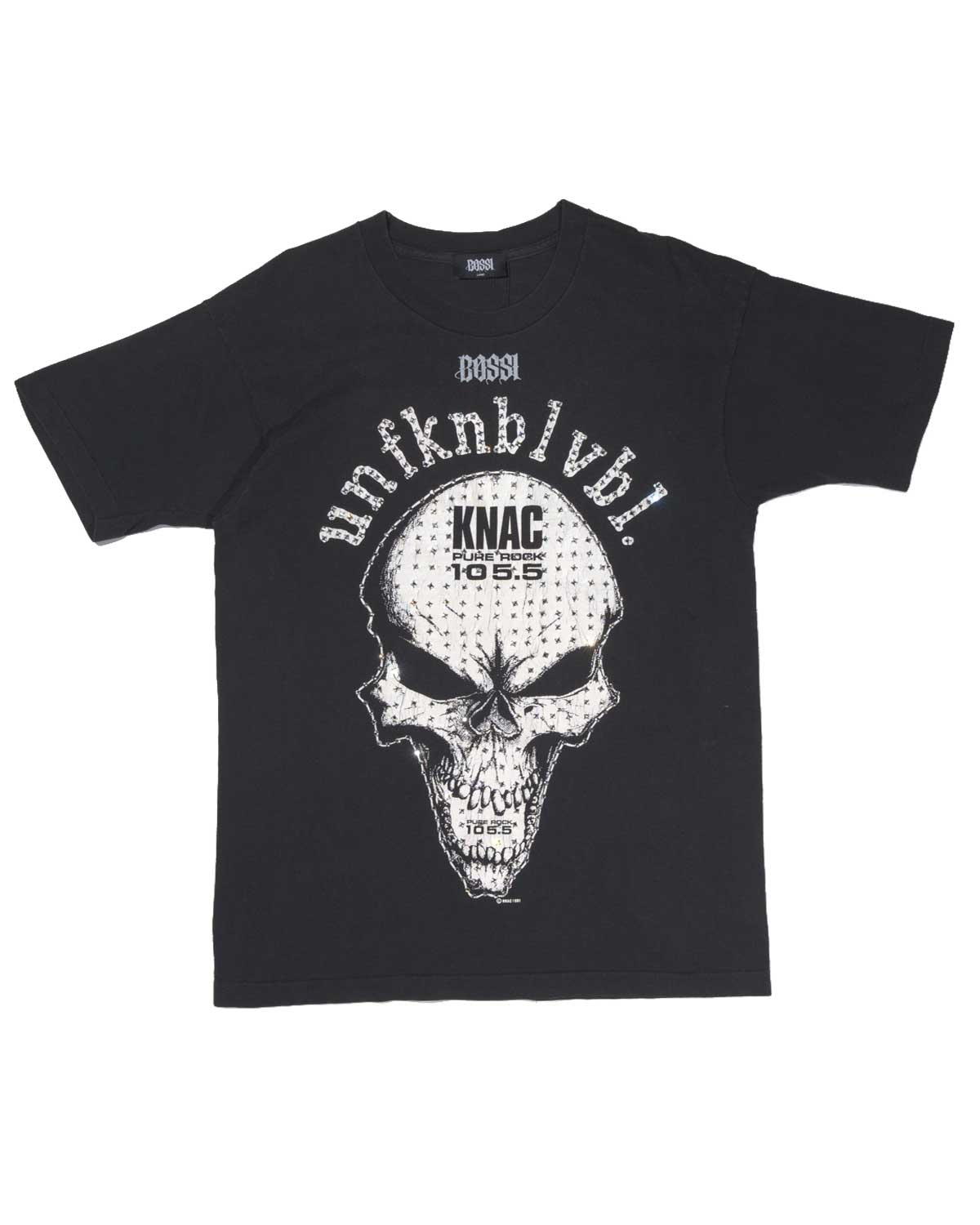 Bossi Vintage Rhinestone Unfknblvbl Tee Black