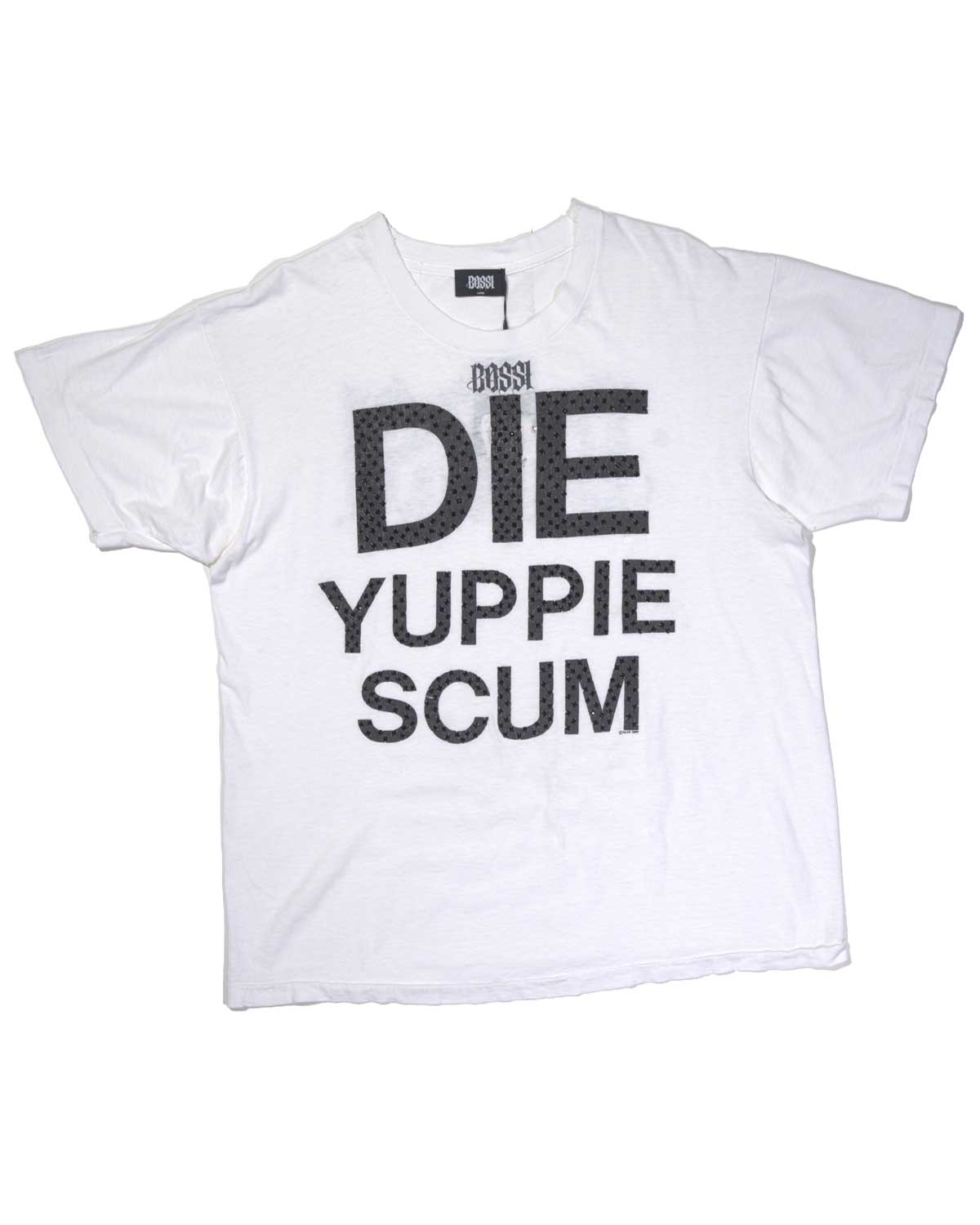 Bossi Vintage Rhinestone Yuppie Tee White
