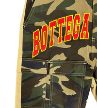 Bottega Desires Camo Cargo Shorts detailed view