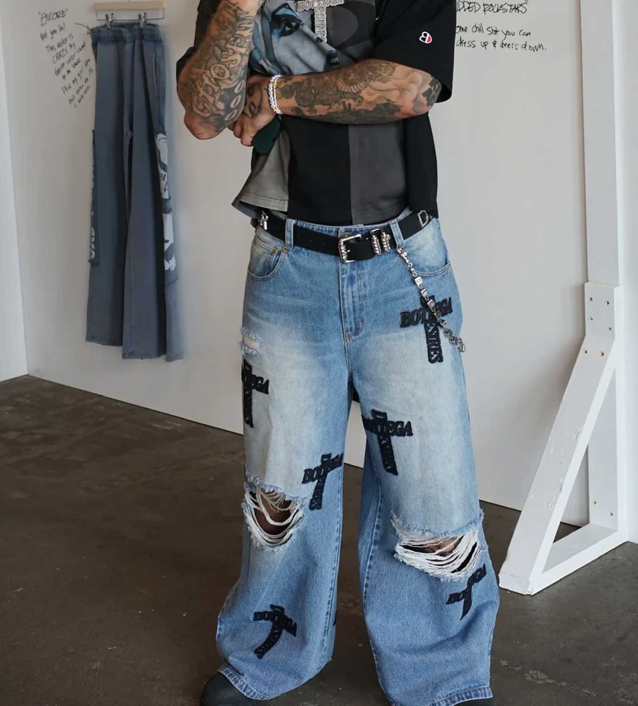 Bottega Desires Holy Grail Denim Pants Blue