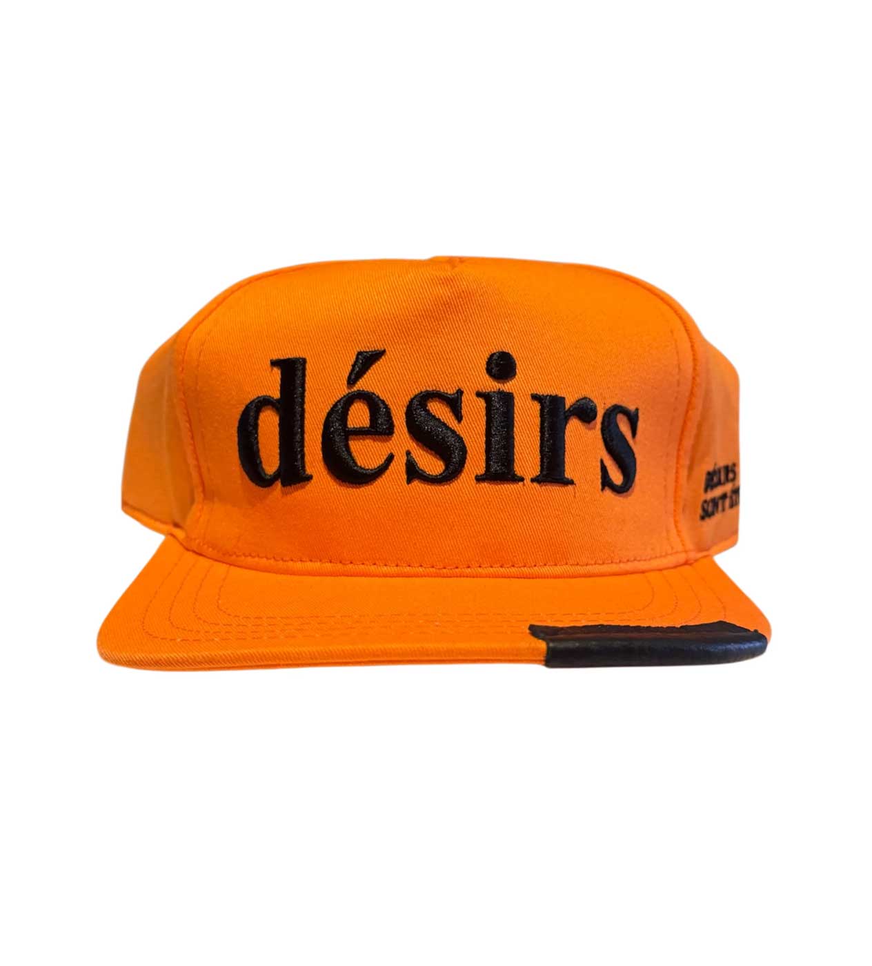 Bottega Desires Leather Patch Hat Orange