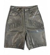 Bottega Desires Leather Shorts Black