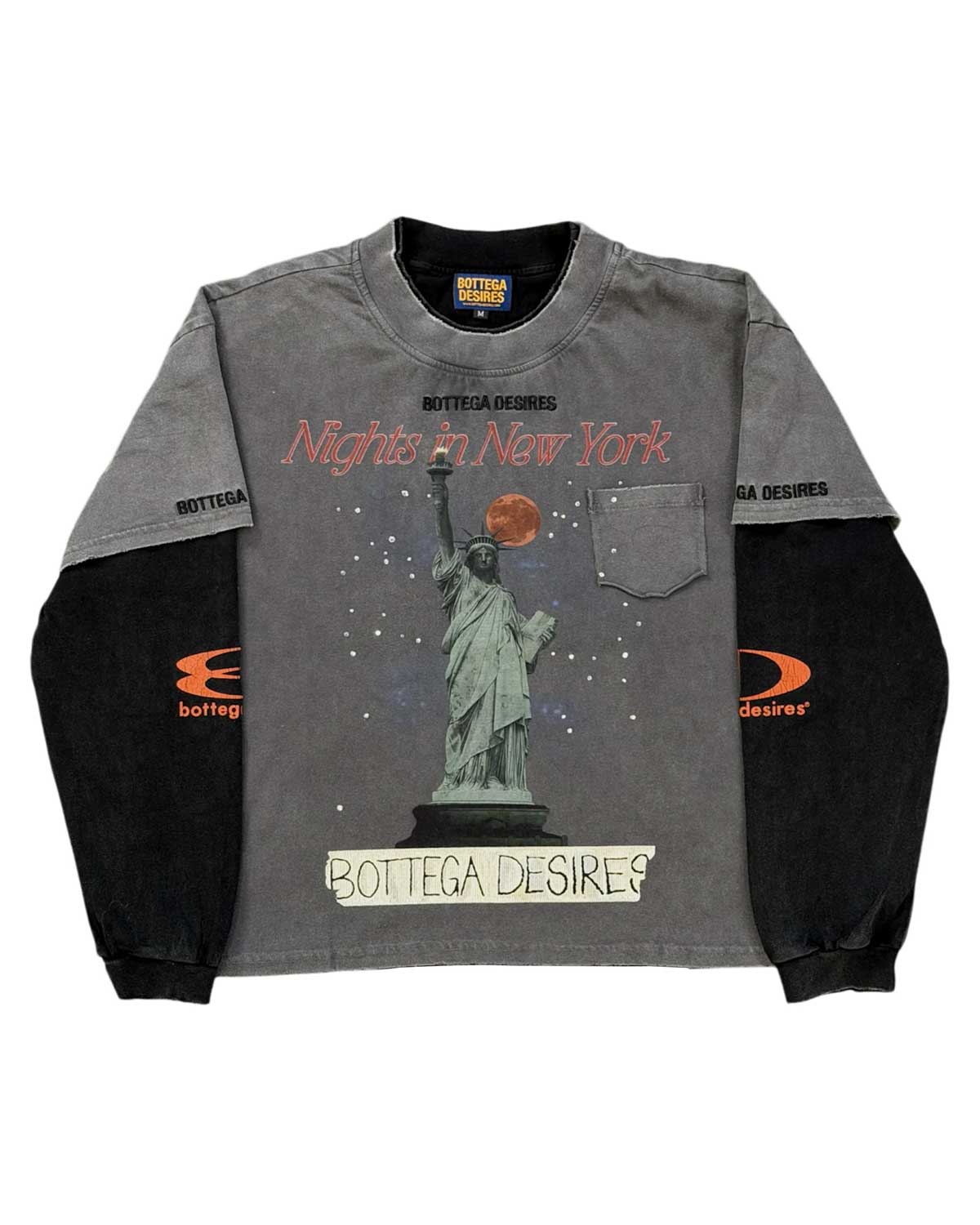 Bottega Desires Nights In NY Layered Long Sleeve Black