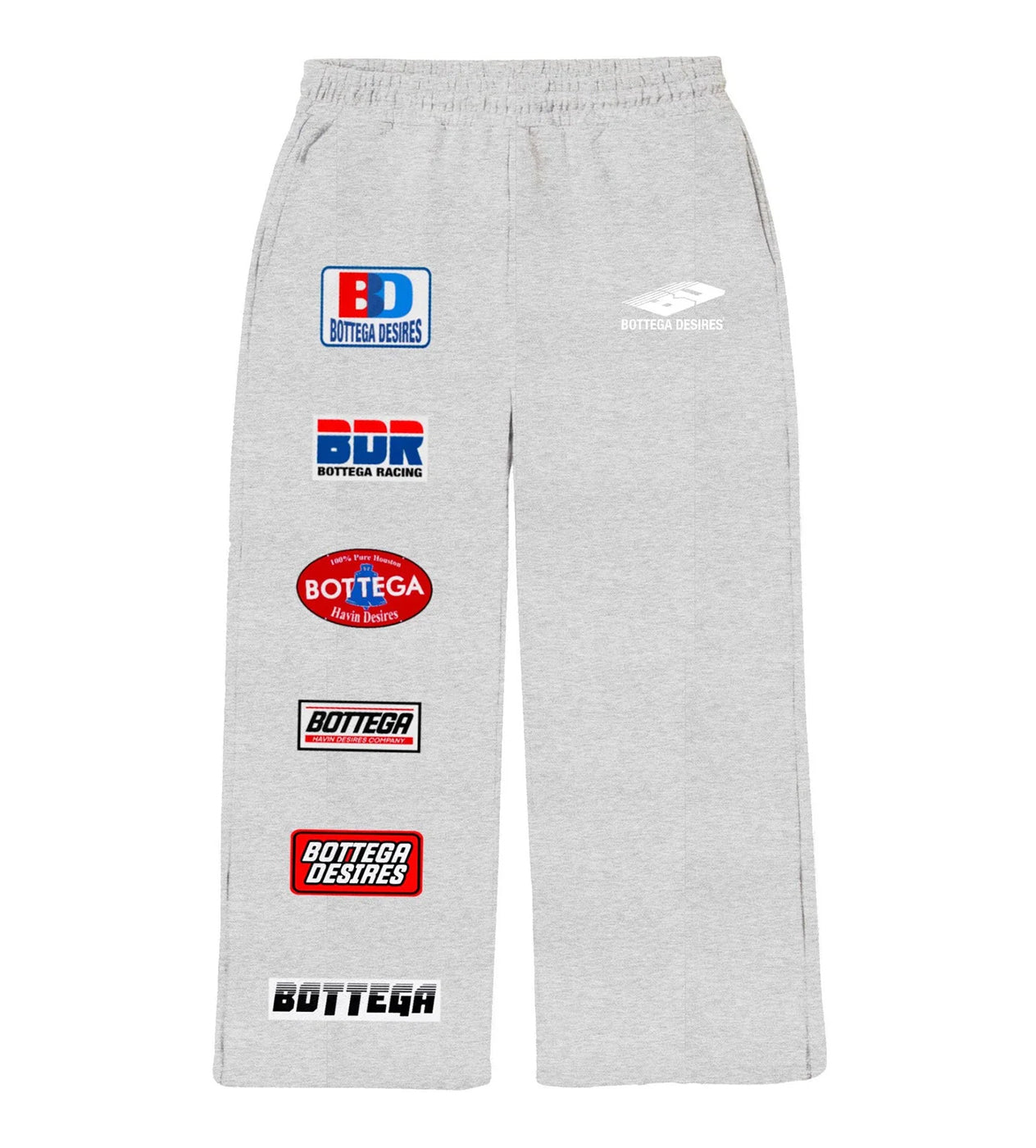 Bottega Desires Patches Sweatpants Grey