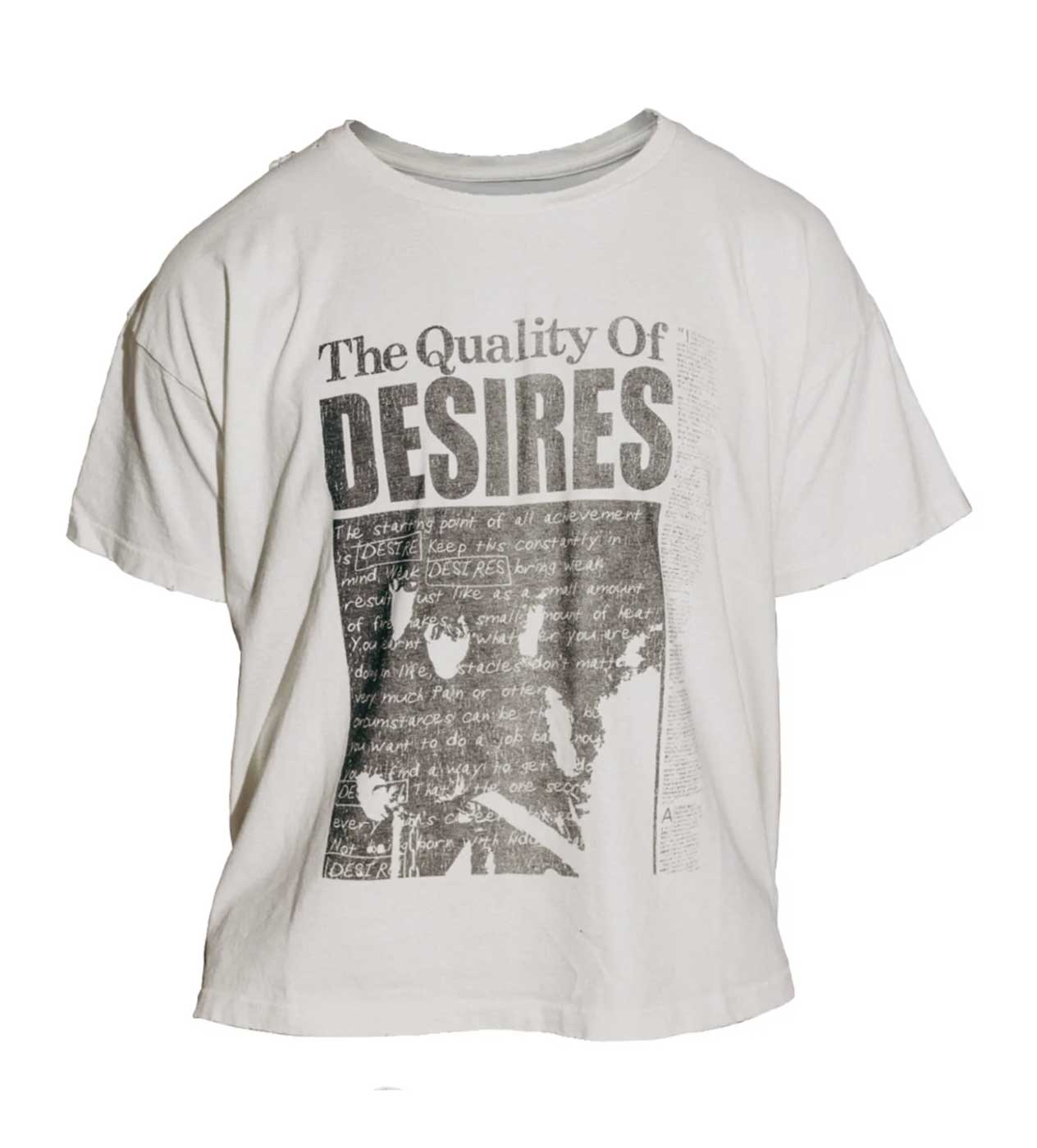 Bottega Desires Quality of Desires Tee White