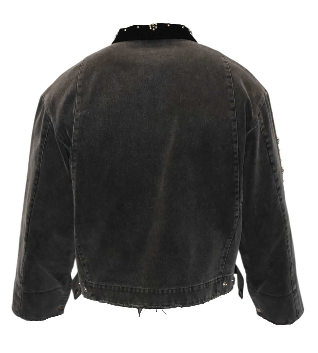 Matiere De Desirs Cropped Studded Work Jacket Black – Restock AR