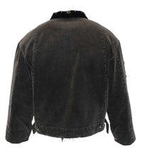 Bottega Desires Cropped Studded Work Jacket Black