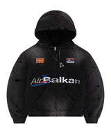 Bravest Studios Balkan Zip Up Hoodie Vintage Black