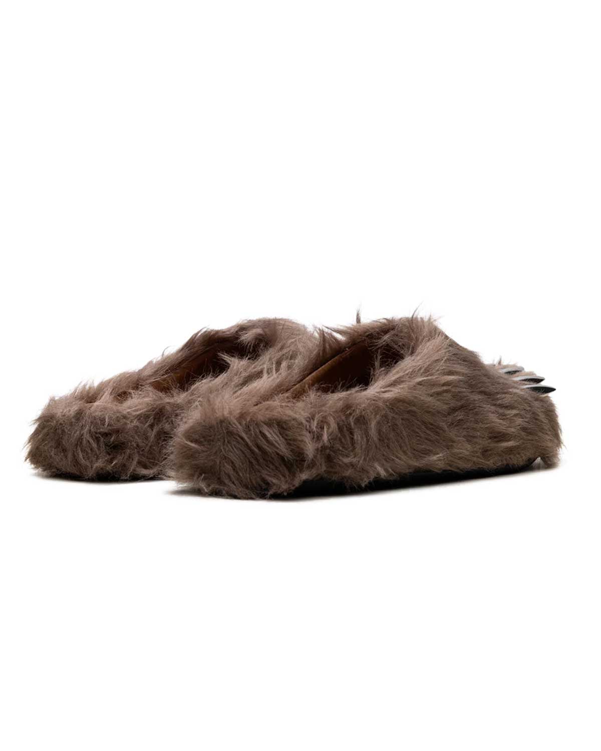 Bravest Studios Bear Claw Mule brown with chrome claw detailing, back view