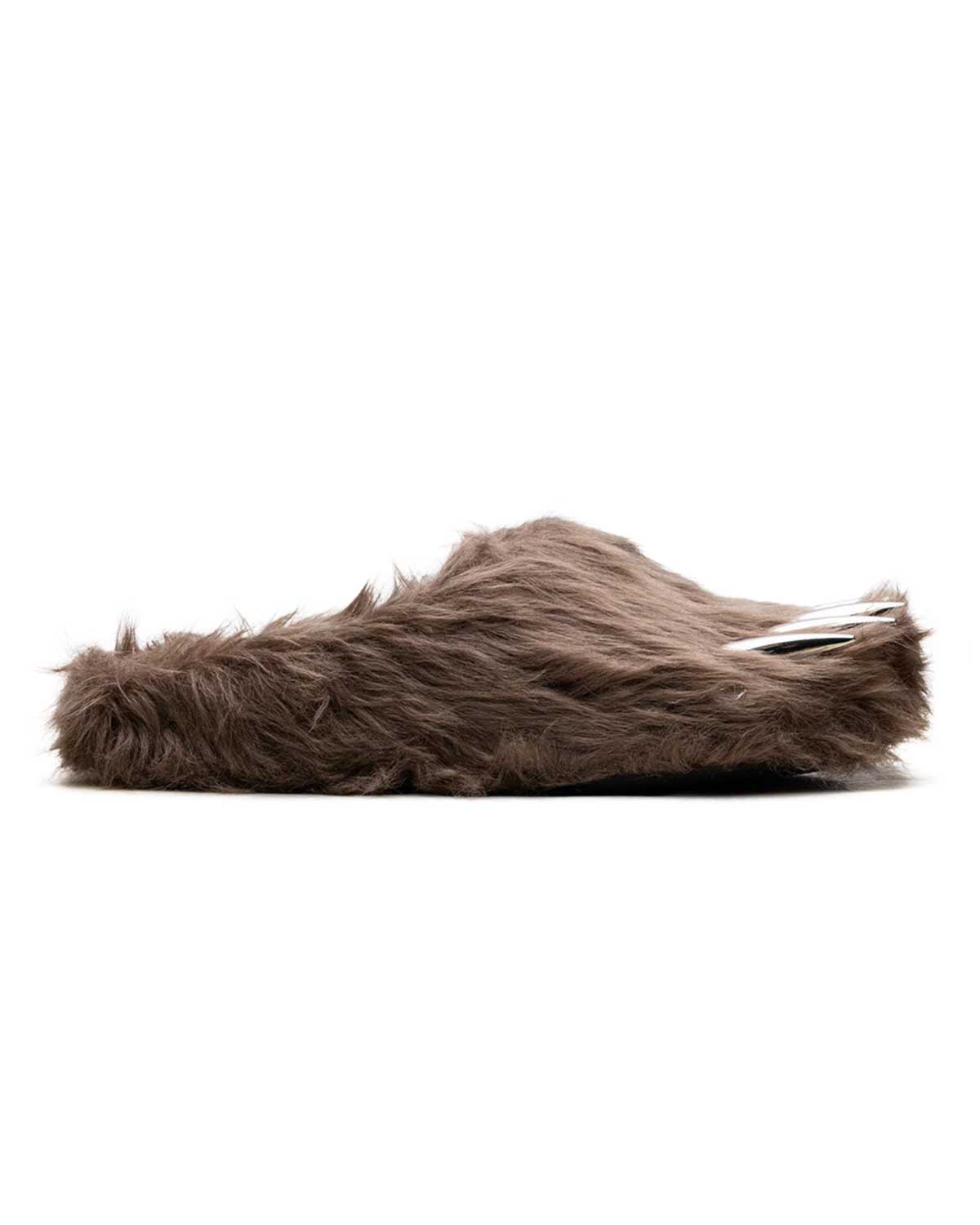 Bravest Studios Bear Claw Mule brown with chrome claw detailing, side view
