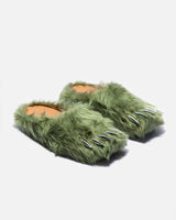 Bravest Studios Bear Claw Mule green with chrome claw detailing, side view pair